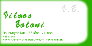 vilmos boloni business card